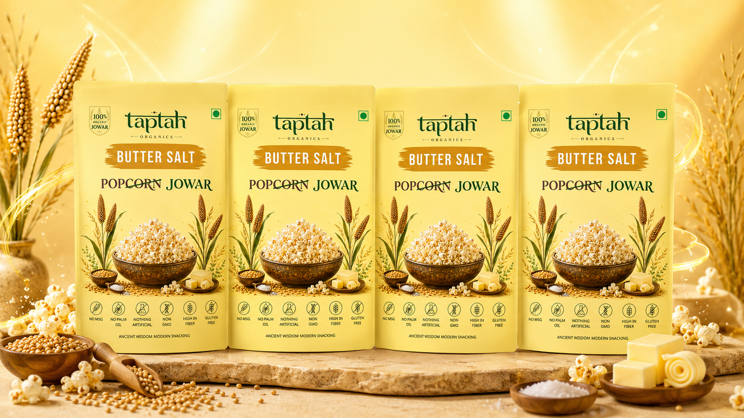 Organic Jowar Pops - Butter Salt (4 pack)
