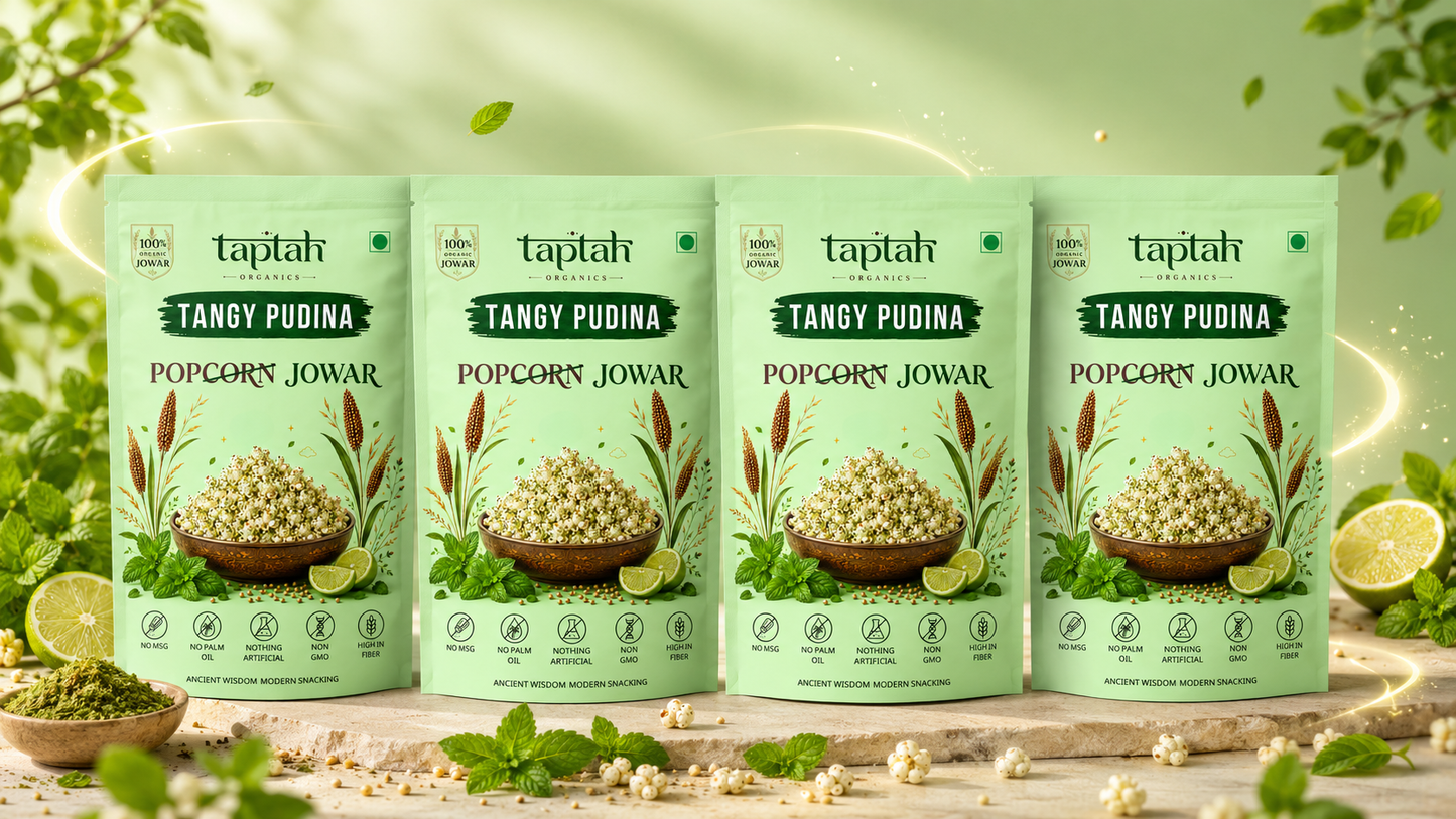 Organic Jowar Pops - Tangy Pudina (4 pack)